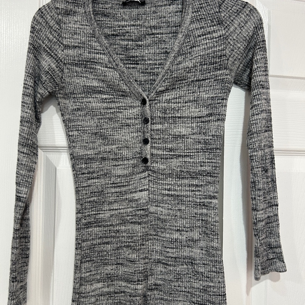 Fashion Nova, Medium, Gray Bodysuit.